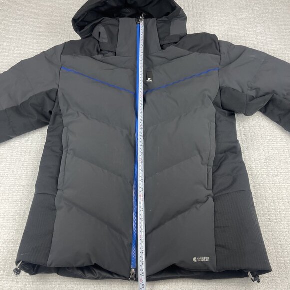 Salomon Men XL Advanced Skin Dry 20k Down Jacket Coat Black Pertex Shield+ - Picture 13 of 16